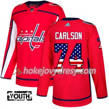 Dětské Hokejový Dres Washington Capitals John Carlson 74 2017-2018 USA Flag Fashion Černá Adidas Authentic